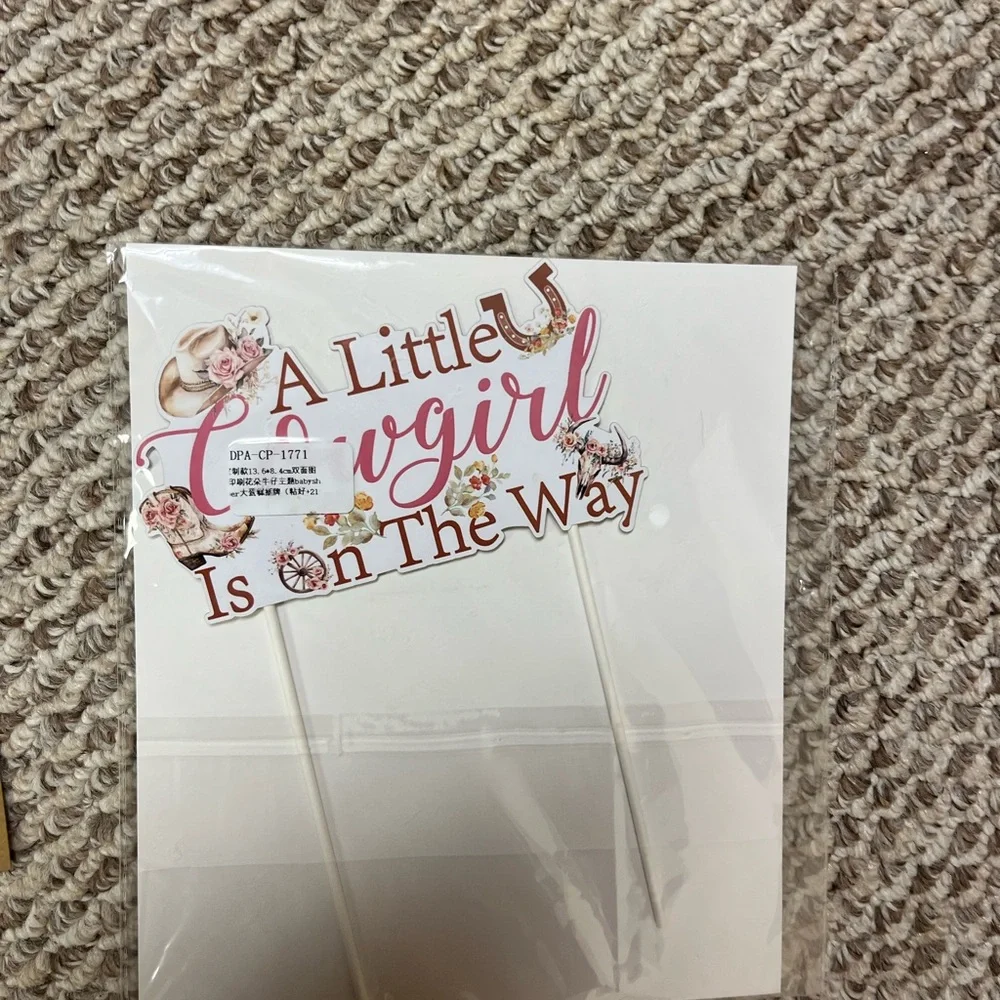 Charming Cowgirl Party Decoration Set - Pink, White, and Gold